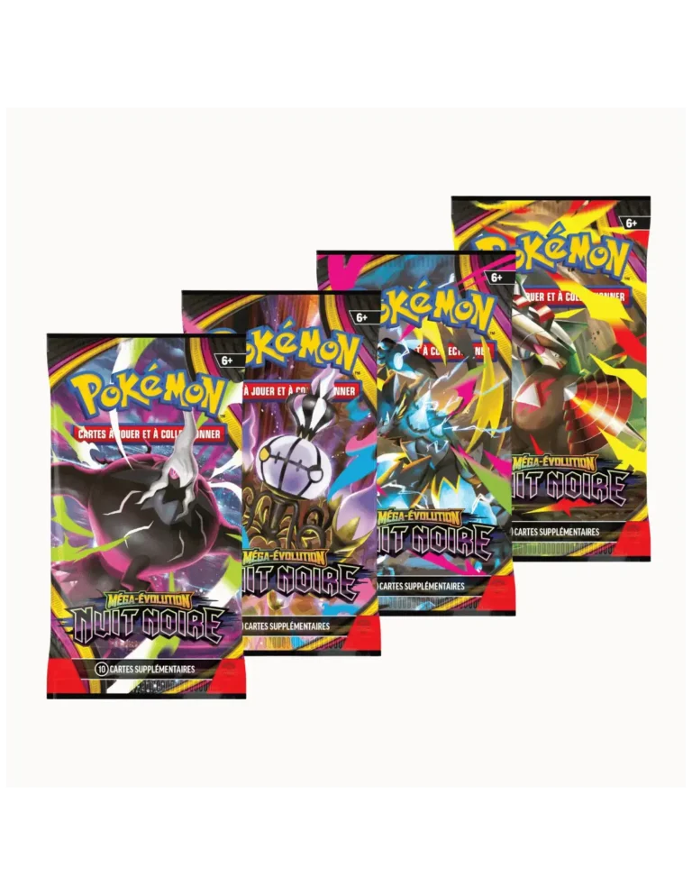 Boosters Pokémon Nuit Noire Méga-Évolution cartes à collectionner