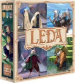 Boîte du jeu de société LEDA avec personnages anthropomorphes