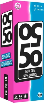 Boîte jeu OG 50 quiz chance rose bleu
