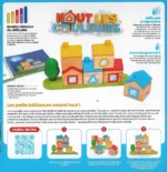 Jeu Haut les couleurs avec maisons en bois colorées