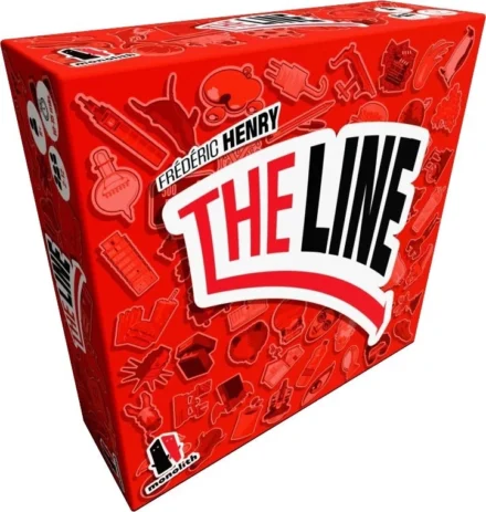 Boîte de jeu de société The Line rouge vif