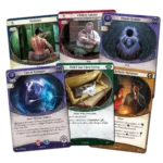 Cartes de jeu avec illustrations fantastiques et textes français
