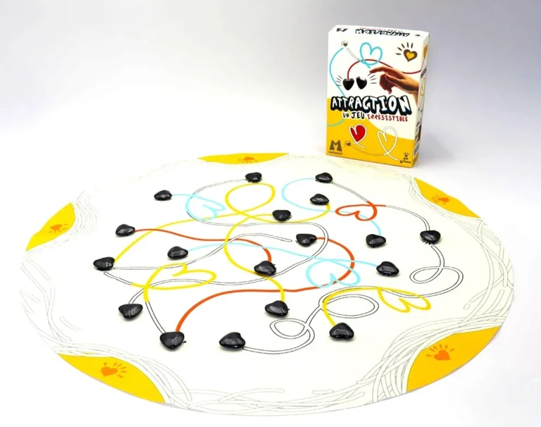 Jeu de société Attraction avec aimants et plateau coloré