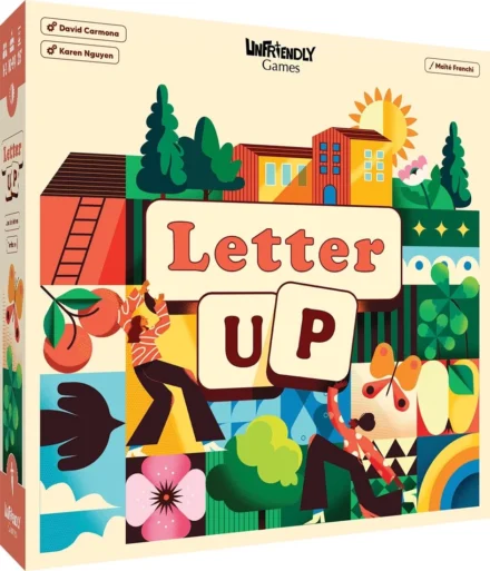 Boîte jeu Letter Up Unfriendly Games illustration colorée