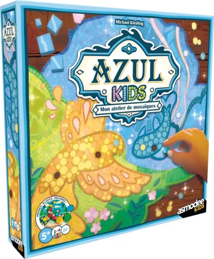 Boîte du jeu Azul Kids, mosaïques colorées