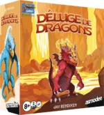 Boîte du jeu Déluge de Dragons avec deux créatures