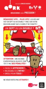 Jeu Qork bouchons sous pression avec dés