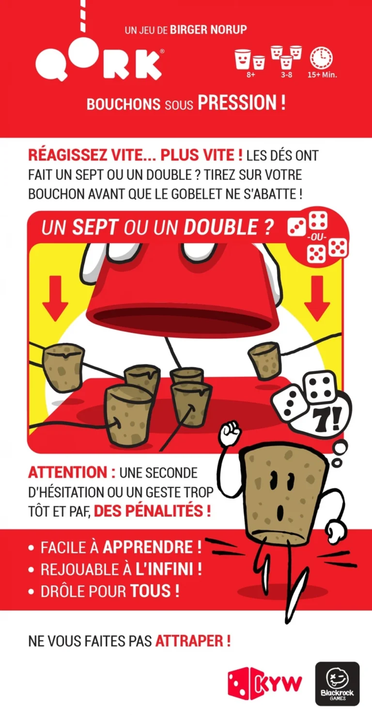 Jeu Qork bouchons sous pression avec dés