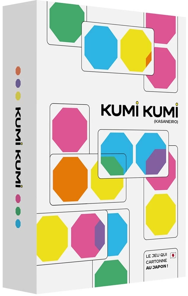Boîte du jeu Kumî Kumî avec hexagones colorés