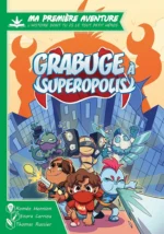 Couverture livre enfant super-héros grabuge