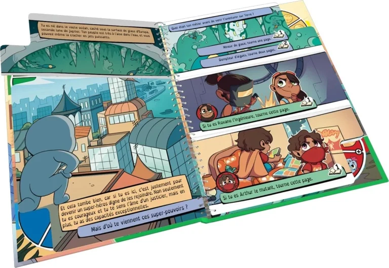 Livre jeu interactif illustrations colorées