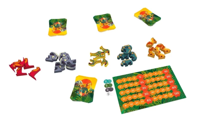 Jeu de puzzle animalier coloré avec pièces et plateau