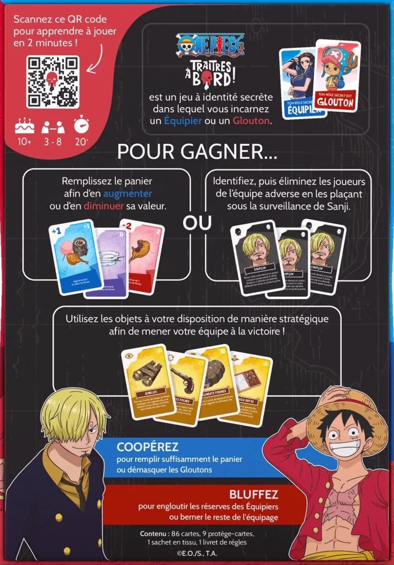 Jeu de cartes One Piece Traîtres à BORD