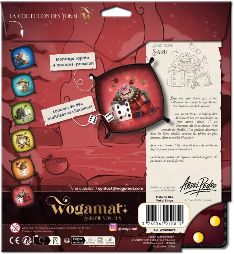 Boîte de jeu Yokai Singe Moine Saru Wogamat
