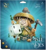 Lapin Yokai avec dés et outils de jardinage