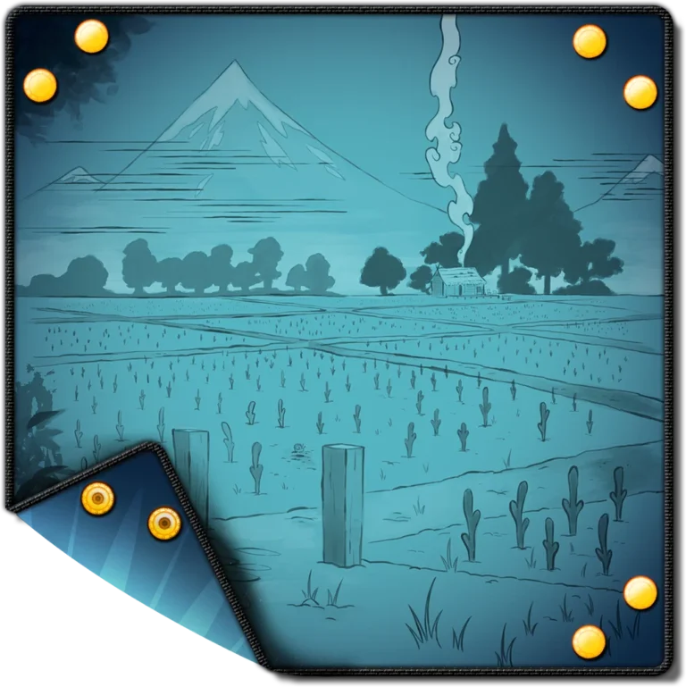 Paysage nocturne de montagnes et maison isolée