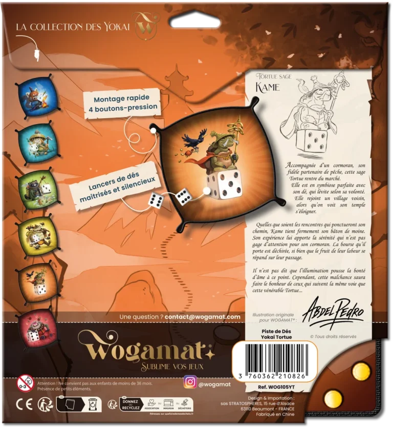 Jeu de dés Yokai Tortue Sage Kame Wogamat