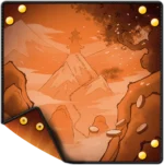 Carte asiatique avec montagnes et pagode