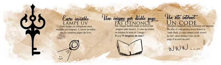 Énigmes et indices pour livre interactif