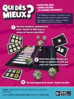 Jeu de société Qui Dés Mieux ? avec dés et plateau