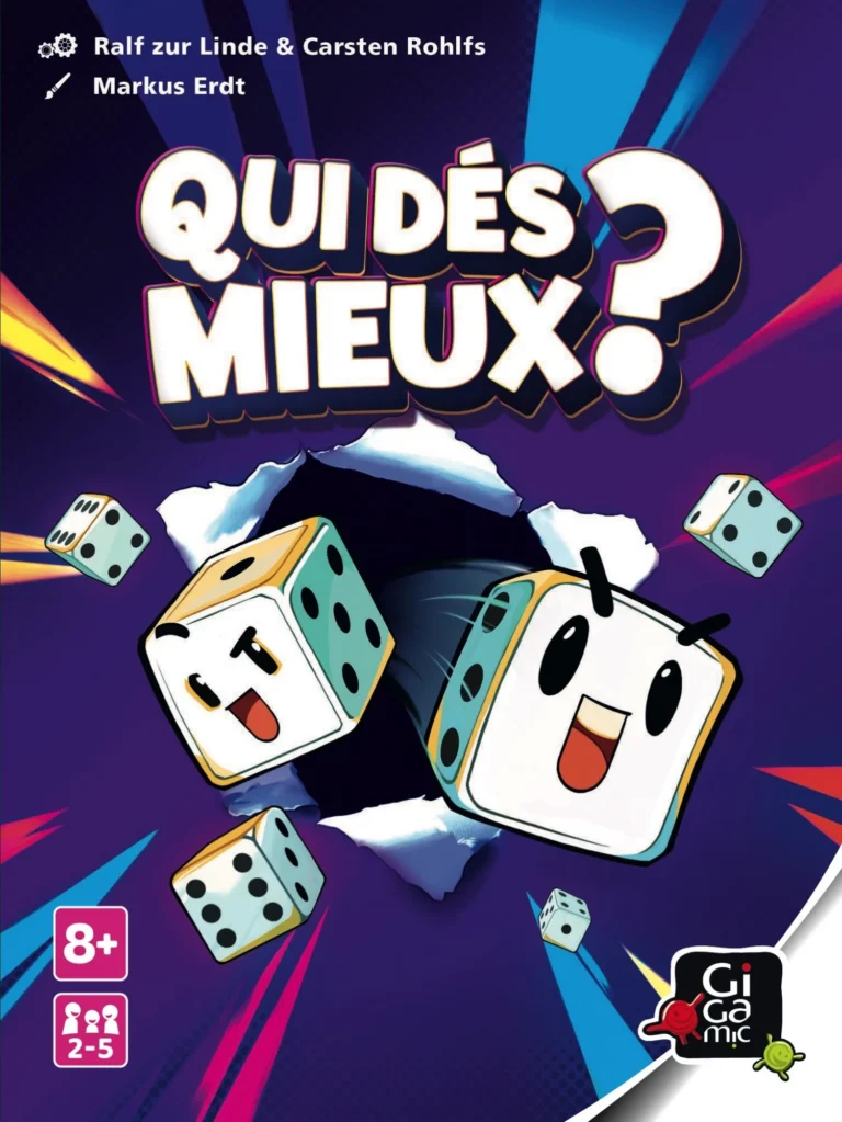 Jeu de dés Qui Dés Mieux? avec dés animés