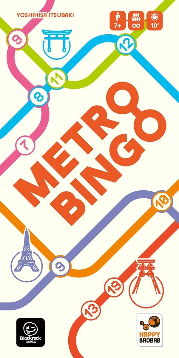 Boîte du jeu Metro Bingo inspirée d’un plan de métro