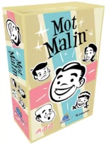 Boîte de jeu Mot Malin avec visages souriants rétro