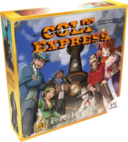 Boîte de jeu Colt Express édition anniversaire avec personnages