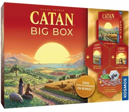 Boîte Catan Big Box avec trois extensions bonus incluses