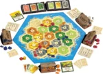 Jeu de société Catan avec plateau hexagonal et composants