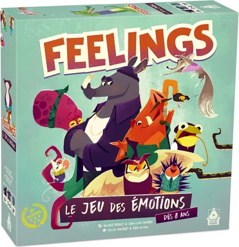 Boîte jeu Feelings, jeu des émotions pour enfants dès 8 ans