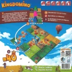 Boîte jeu de société Kingdomino avec plateau de jeu isométrique