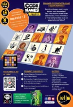 Jeu Code Names Images avec cartes espions et tuiles contact