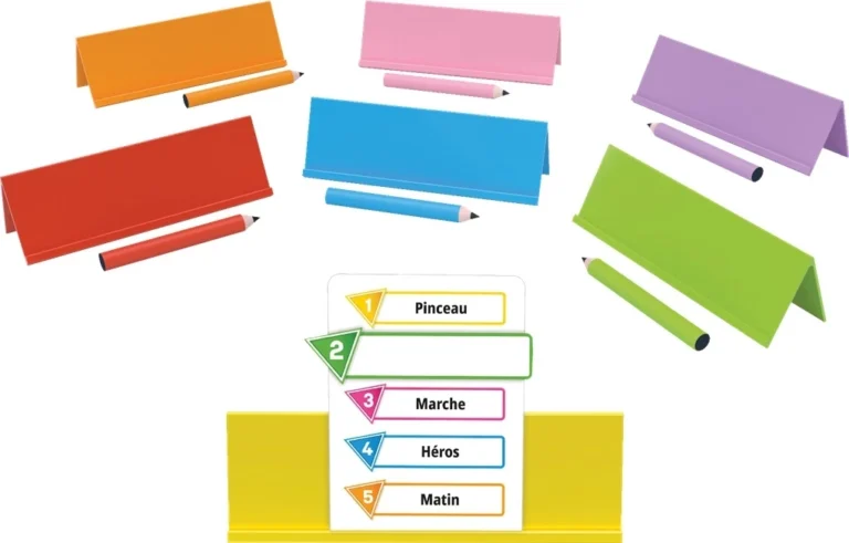 Post-it colorés avec marqueurs et tableau organisation