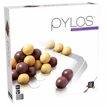 Jeu de stratégie Pylos avec billes en bois colorées