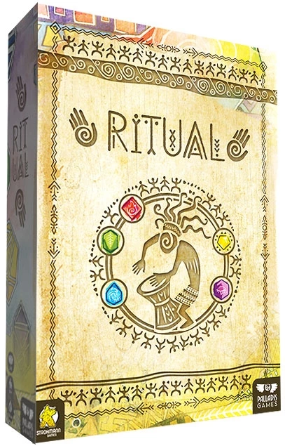 Boîte jeu de société Ritual avec design tribal ethnique