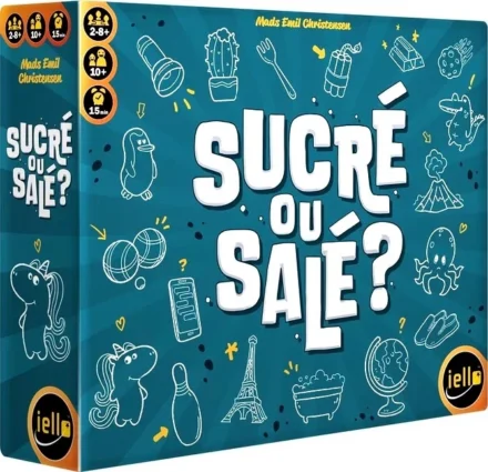 Boîte jeu Sucre ou Sale avec illustrations colorées