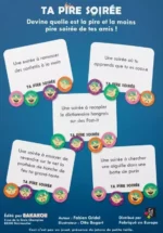 Affiche jeu de société Ta Pire Soirée avec défis amusants