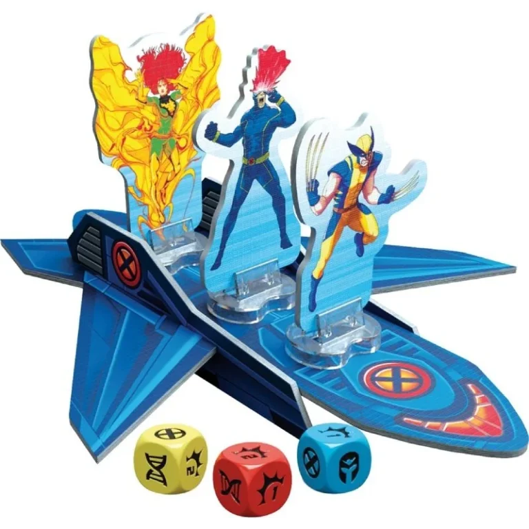 Jouet avion X-Men avec figurines et dés colorés