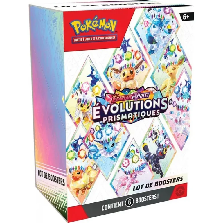 Boîte Pokémon Écarlate Violet Évolutions Prismatiques boosters
