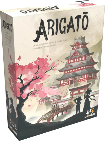 Boîte du jeu de société Arigato thème japonais
