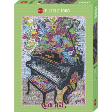 Puzzle 1000 pièces piano fleuri Quilt Art HEYE
