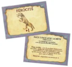 Cartes de jeu Férocité et Face à Face avec la Bête