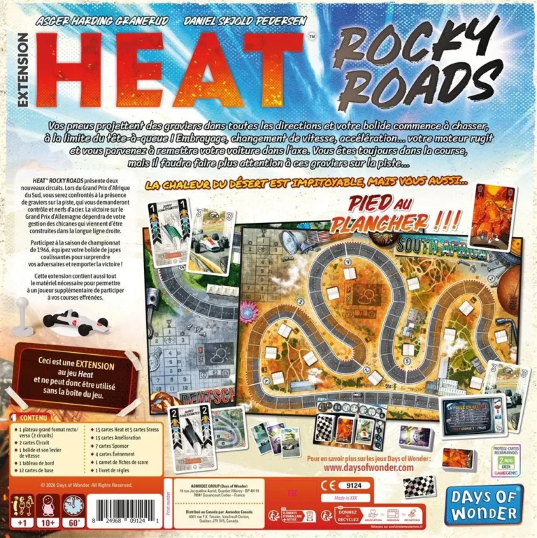 Boîte jeu Heat Rocky Roads extension avec circuit automobile désert