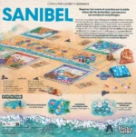 Jeu de société Sanibel sur plage avec coquillages colorés