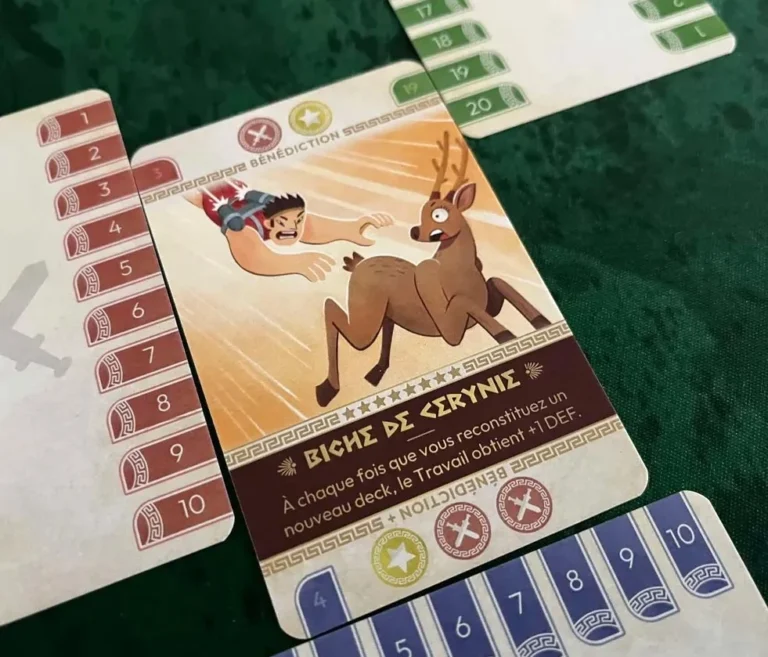 Carte de jeu illustrée Biche de Ceryne