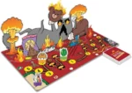 Plateau Exploding Kittens avec explosions et chats cartoon