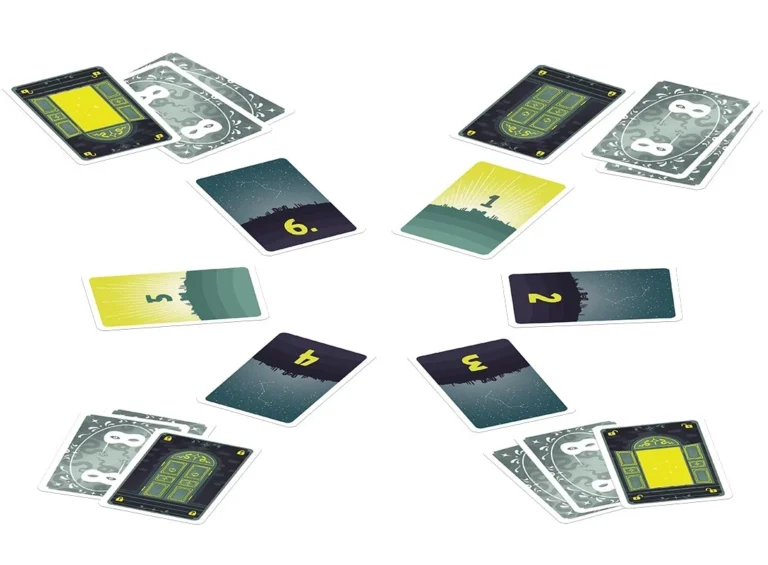 Cartes de jeu disposées en cercle