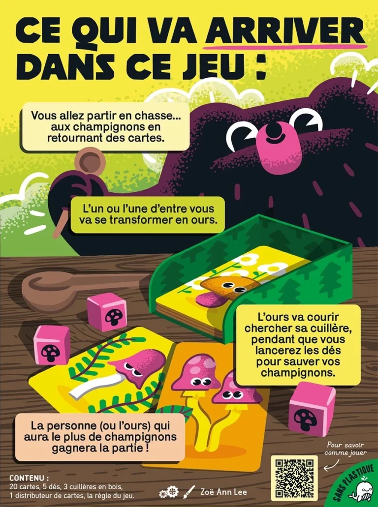 Jeu de société champignons et ours