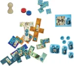 Éléments d’un jeu de société avec boutons et cartes
